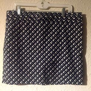 NWT Ann Taylor Loft SZ 8 Patterned side Zip skirt.